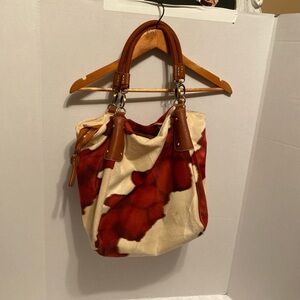 Stylish Brown and Cream Women's Shoulder Bag